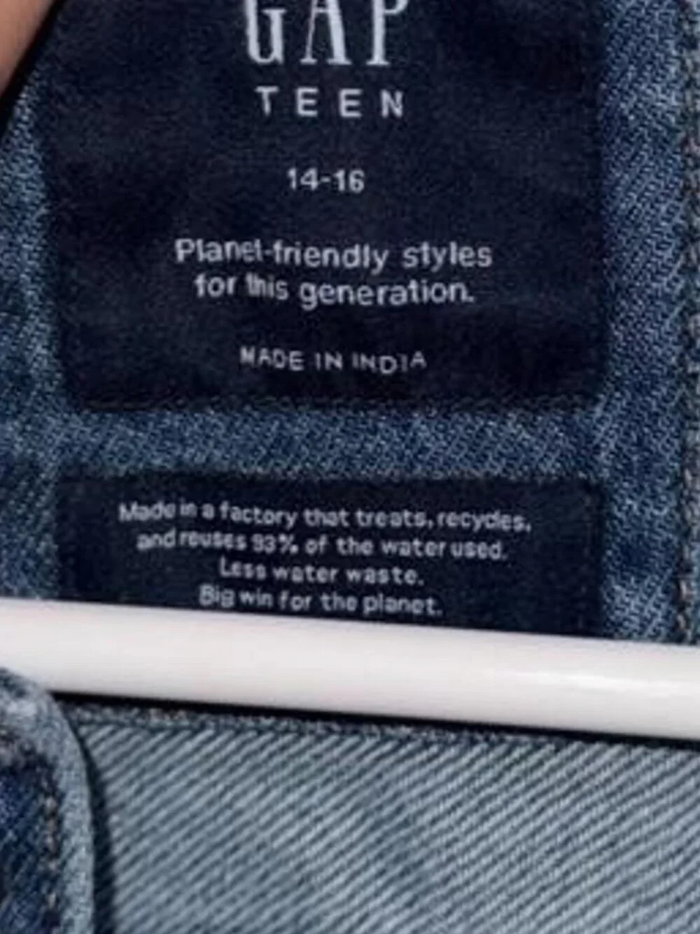 GAP Teen Blue Denim Shirt
